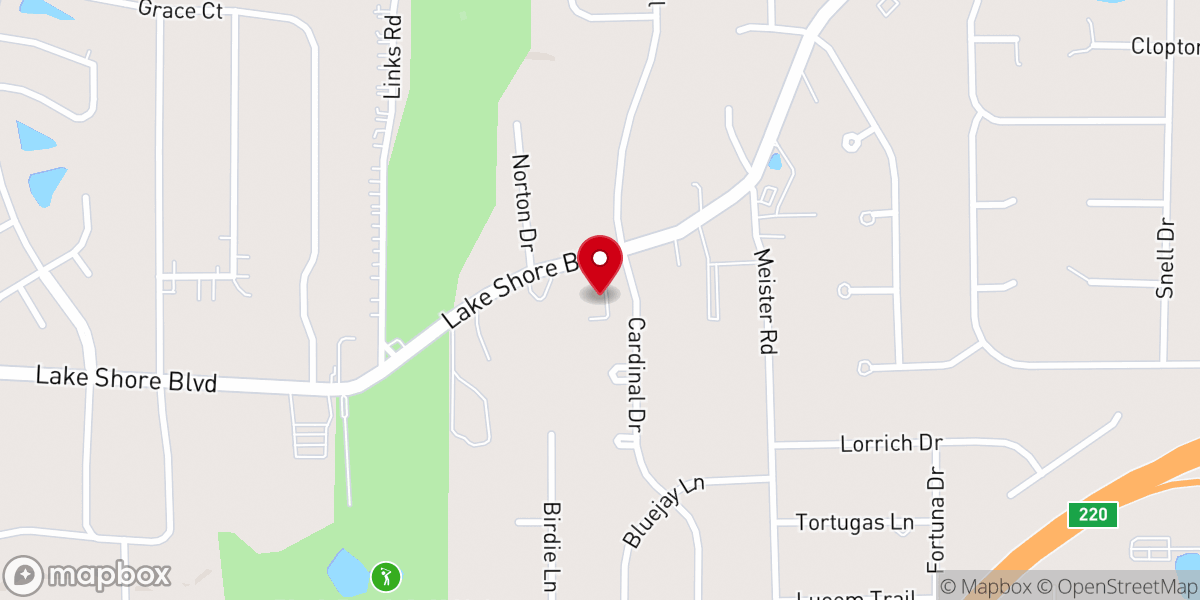 Map showing location of Country Baptist Church