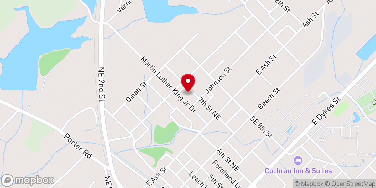 Map showing location of Turner Chapel African Methodist Episcopal Church