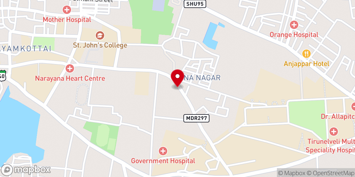 Map showing location of CSI Good Shepherd Church