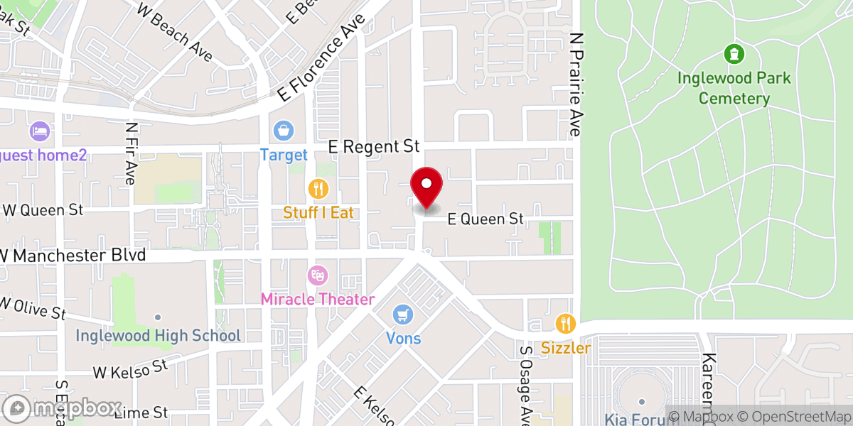 Map showing location of First Presbyterian Church