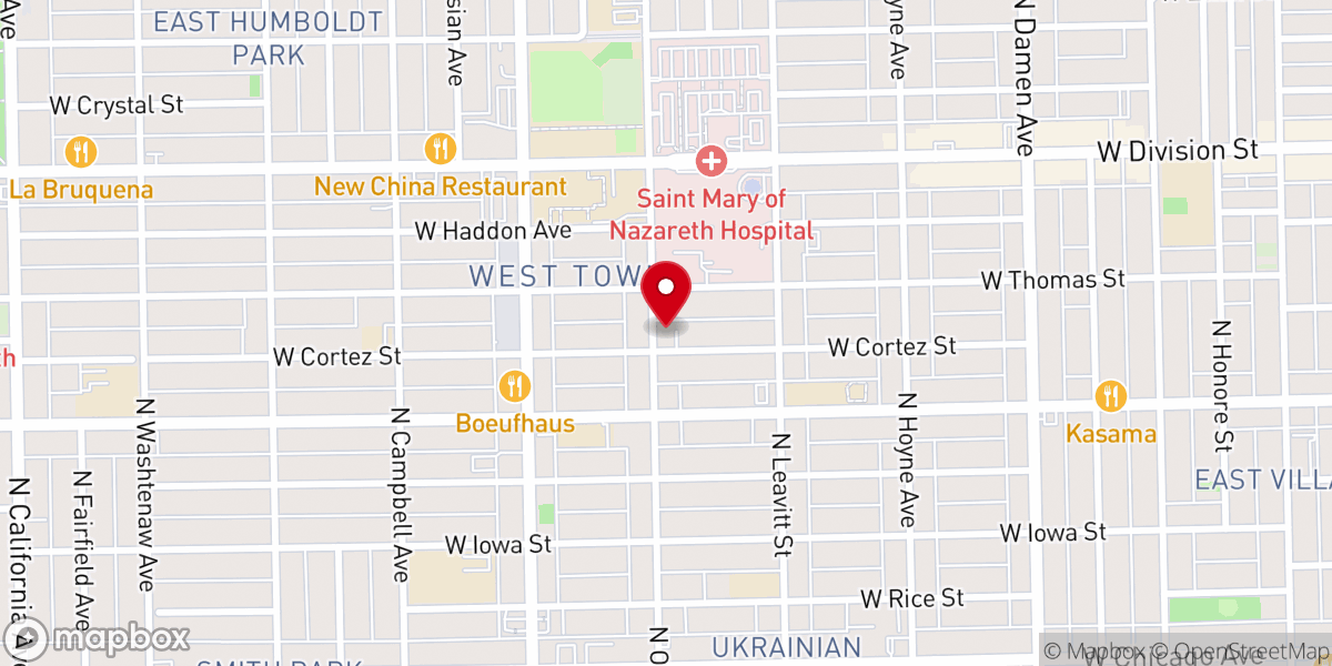 Map showing location of St Volodymyr Ukrainian Orthodox Cathedral