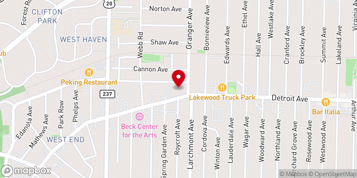 Map showing location of St James Catholic Church