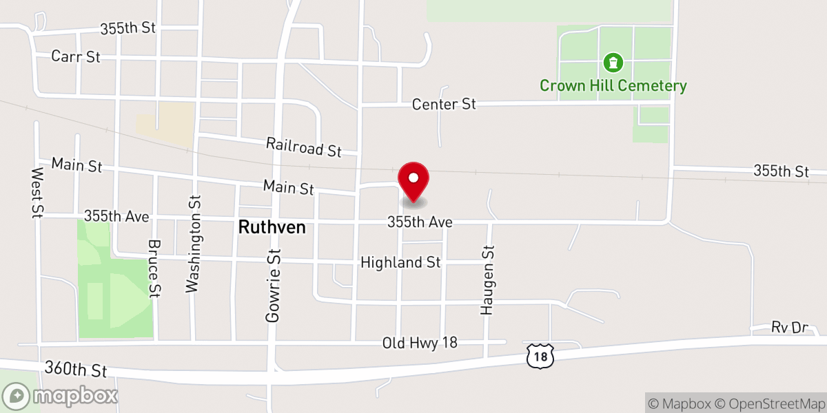Map showing location of Zion Lutheran Church
