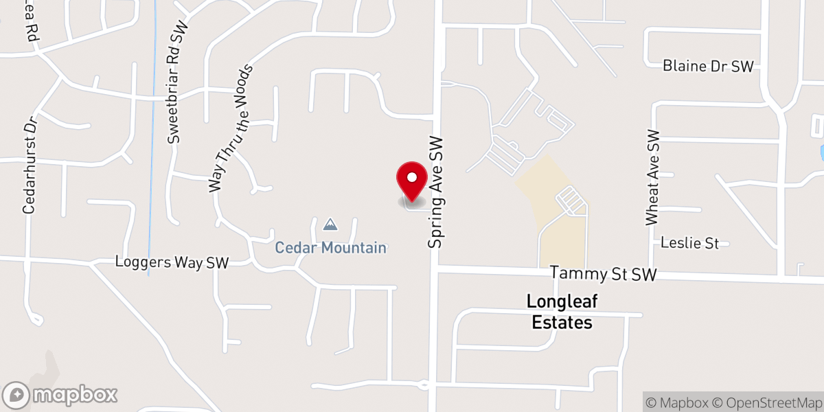 Map showing location of Vestavia Hills Baptist Church