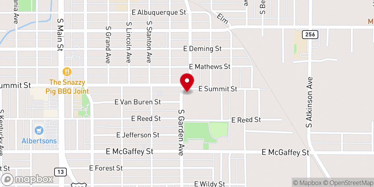 Map showing location of Mount Gilead Baptist Church