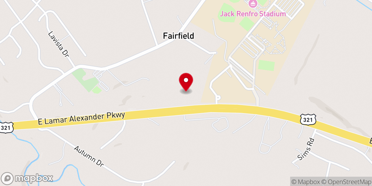 Map showing location of New Harvest Church