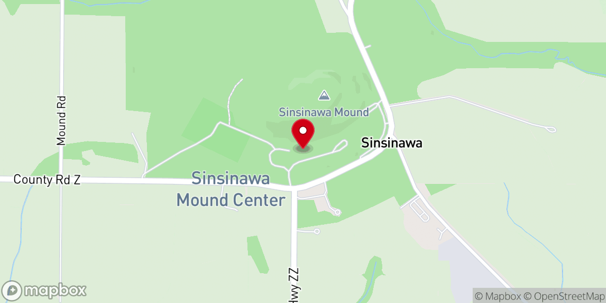 Map showing location of Sinsinawa Dominican Sisters