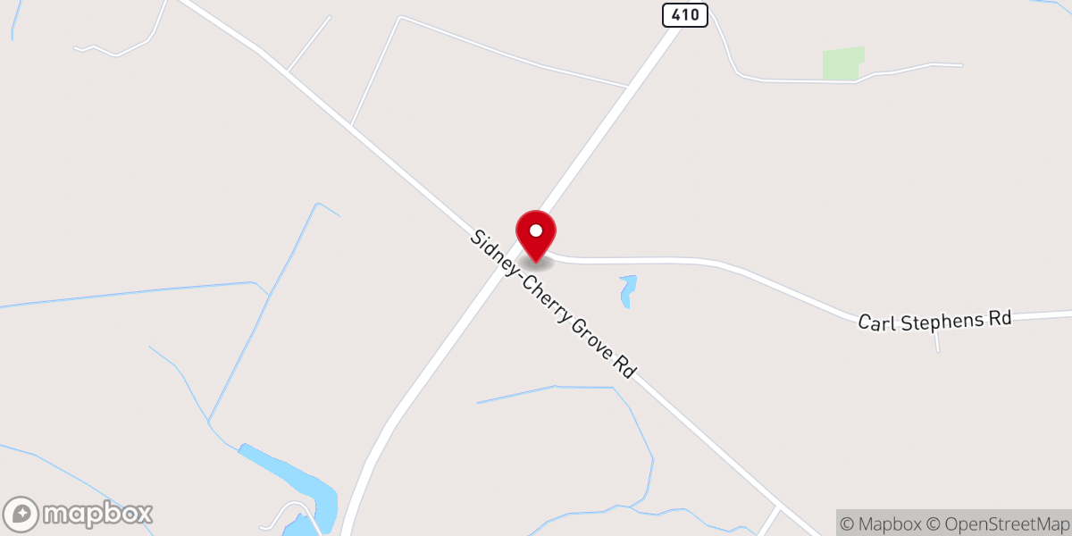 Map showing location of Clarendon Church