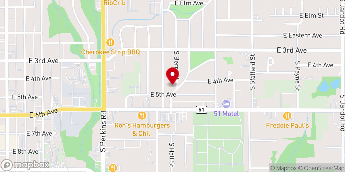 Map showing location of Abundant Life United Pentecostal Church