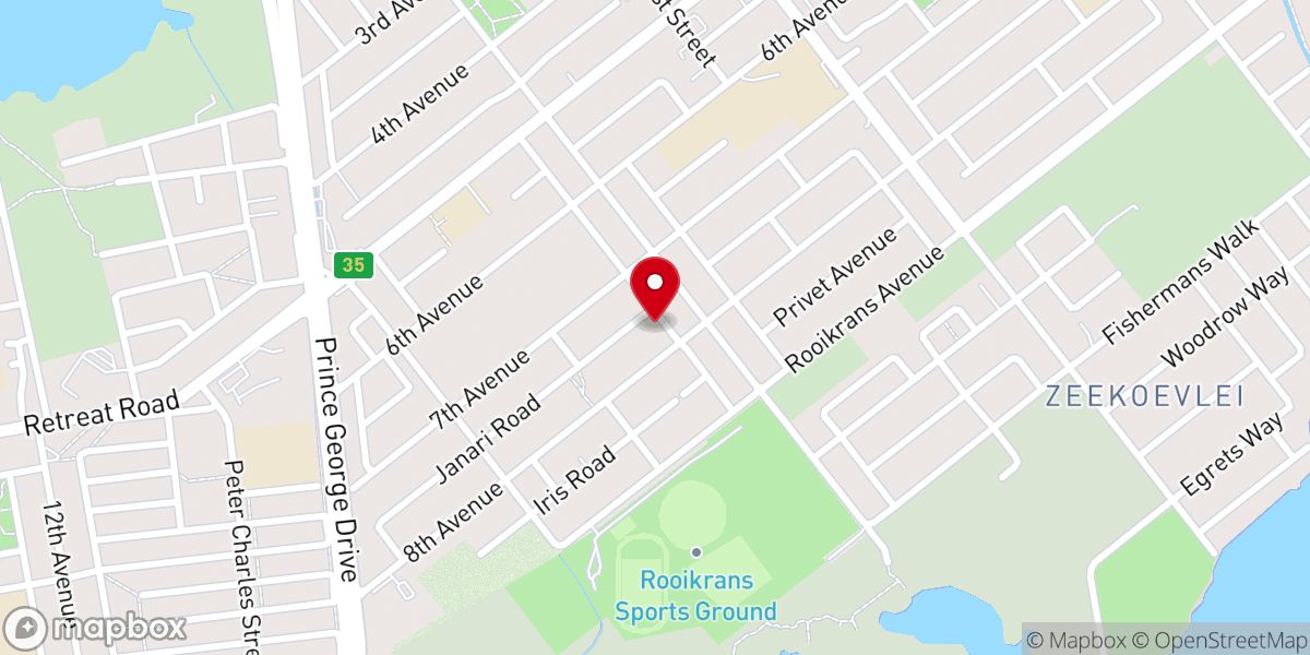 Map showing location of New Apostolic Church Grassy Park South