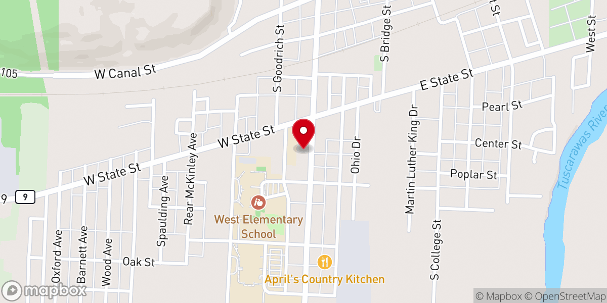 Map showing location of St Francis Desales Church