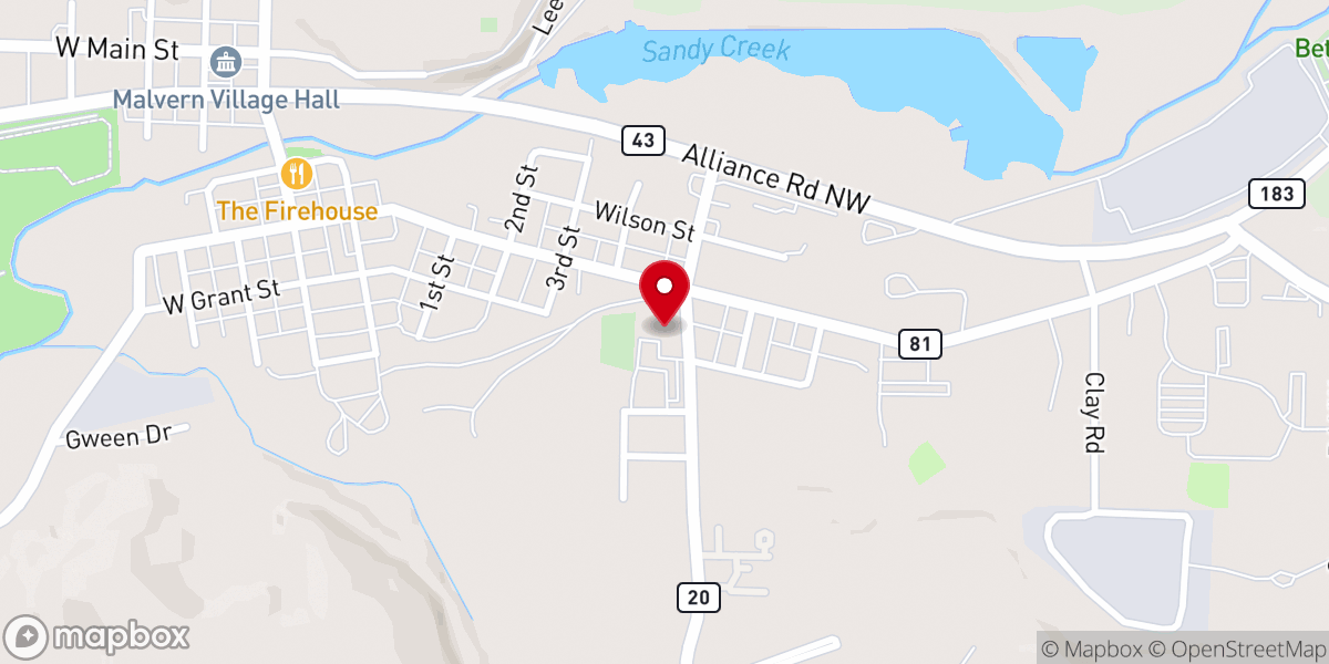 Map showing location of St Francis Xavier Church