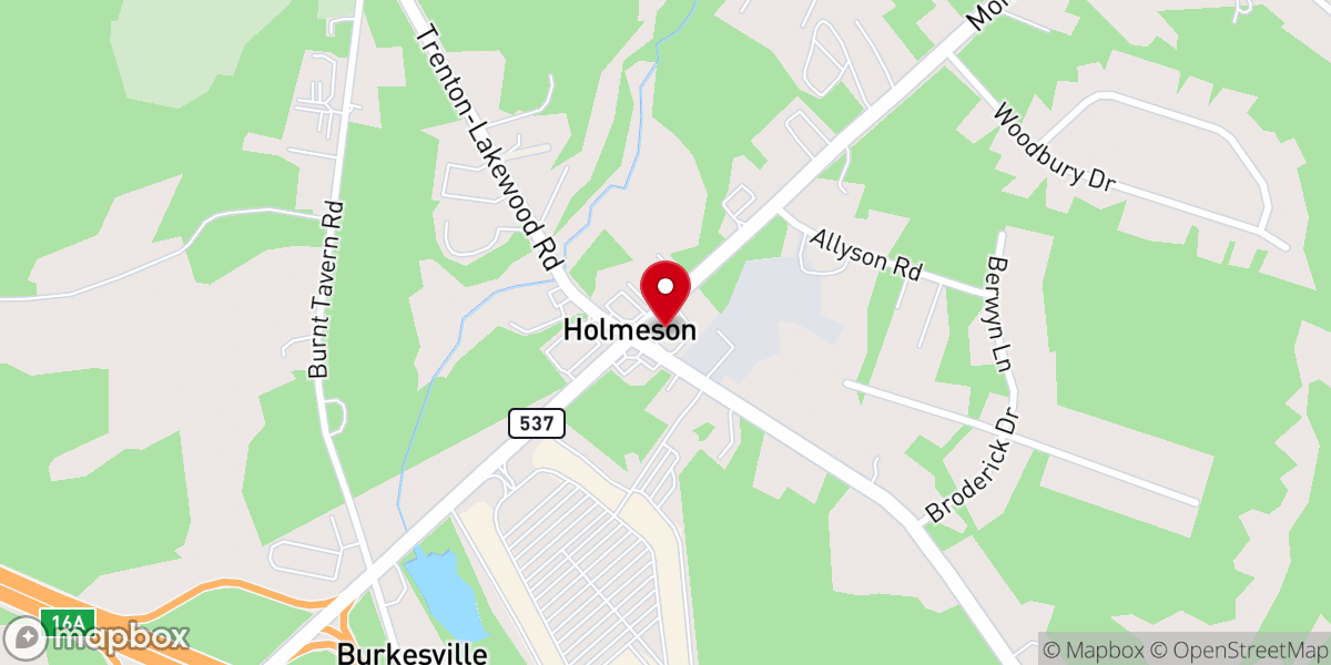 Map showing location of De Bow's United Methodist Church