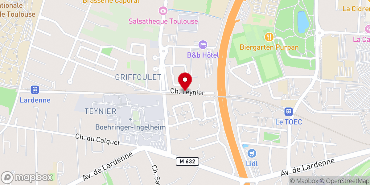 Map showing location of Église Évangélique GMC. Tamoul et France