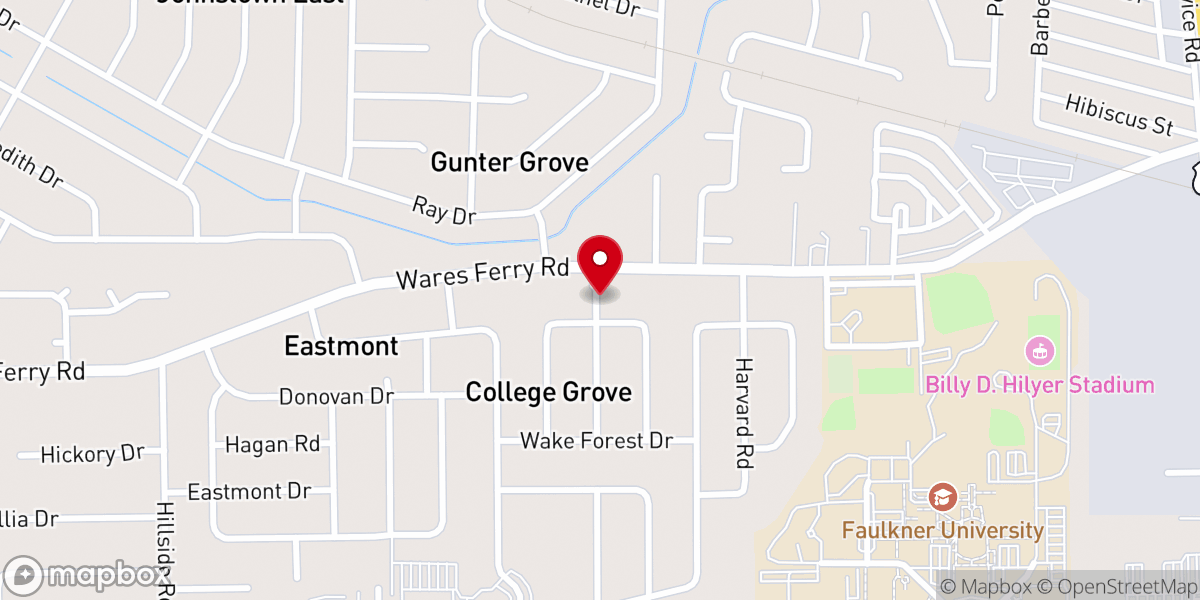 Map showing location of Bible Methodist Church
