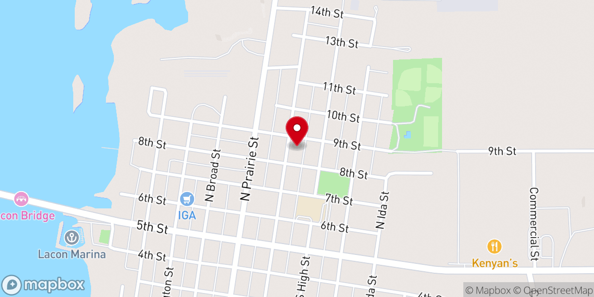 Map showing location of Immaculate Conception Catholic Church