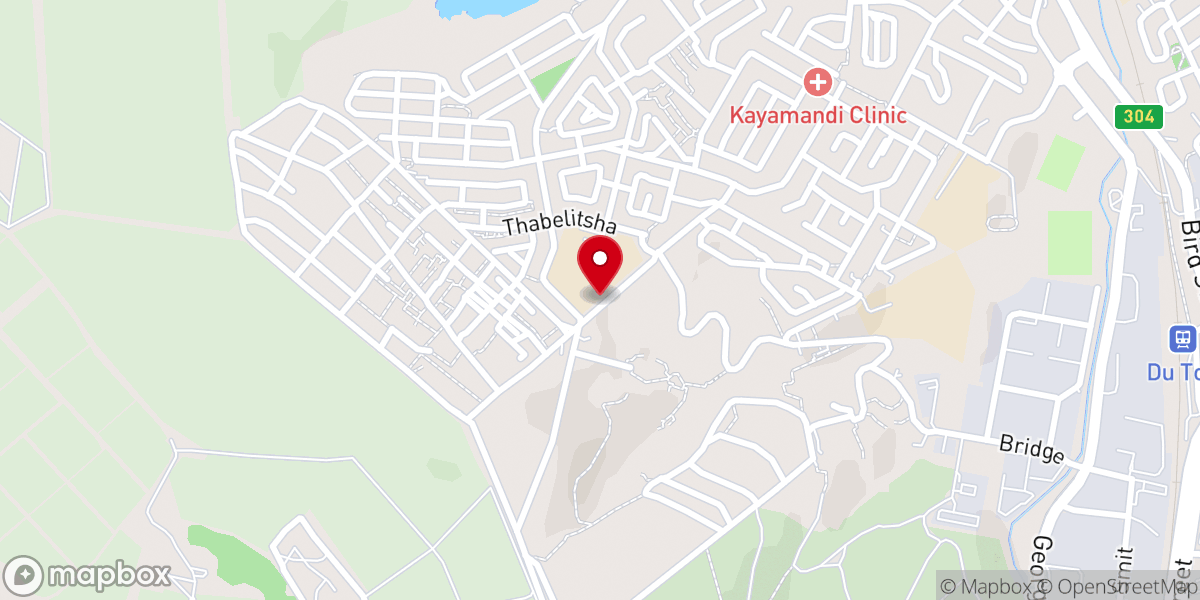Map showing location of The New Galely Apostolic Church in Zion