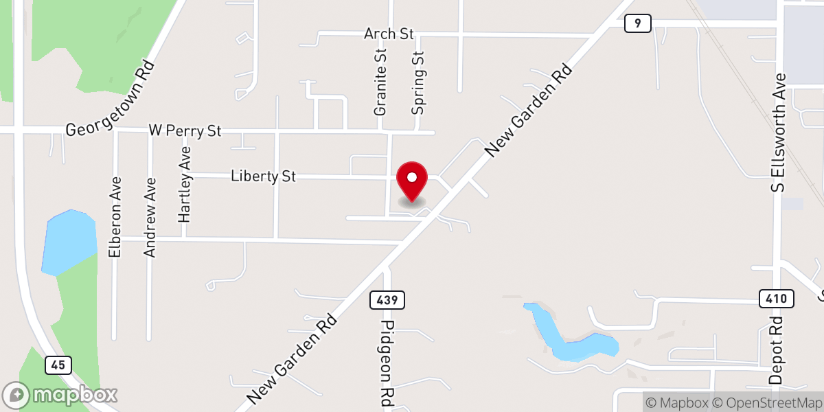 Map showing location of Salem Wesleyan Methodist Church