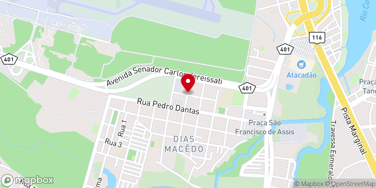 Map showing location of igreja evangélica assembleia de Deus em Dias macedo
