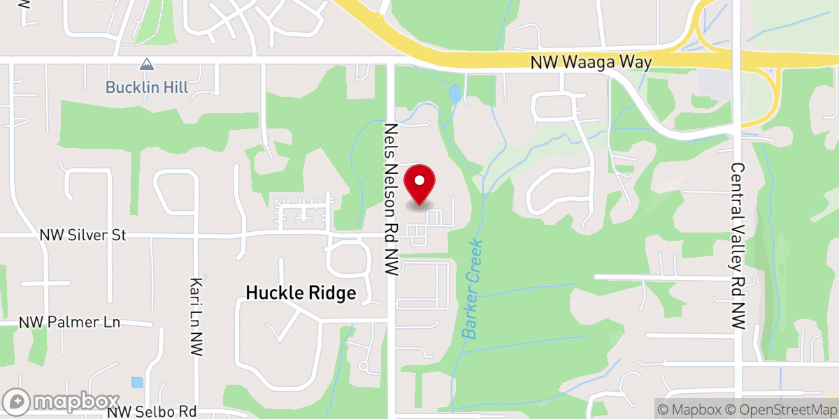 Map showing location of Central Kitsap Presbyterian