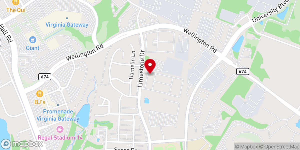 Map showing location of Haymarket Regional Food Pantry