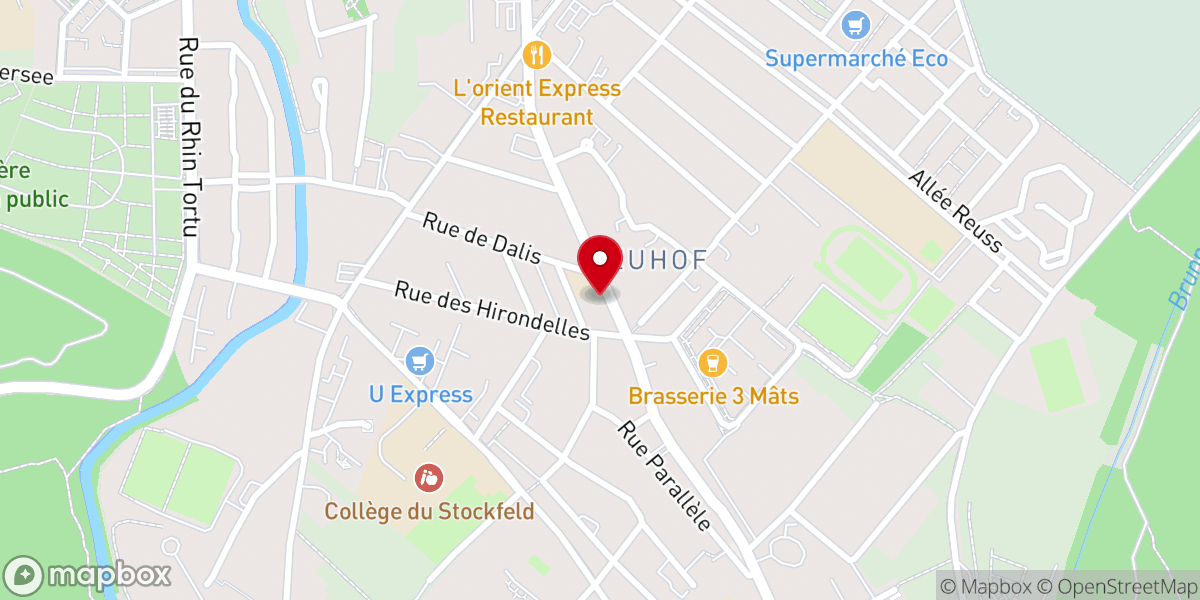 Map showing location of Église protestante du Neuhof