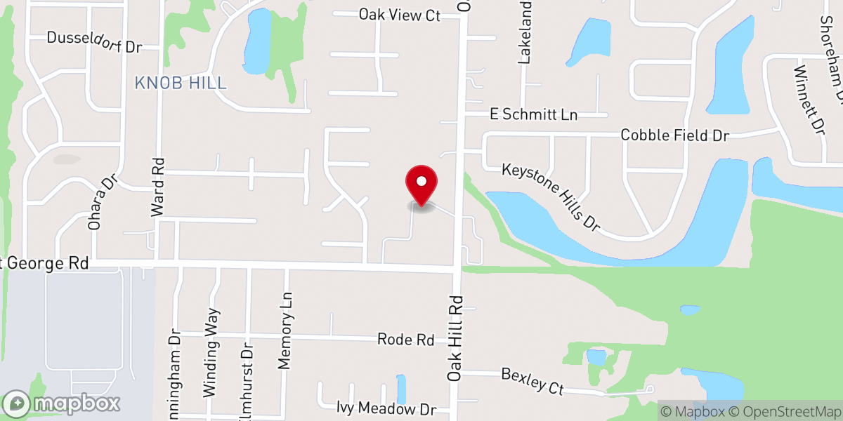 Map showing location of Oakhill Baptist Church - North Campus