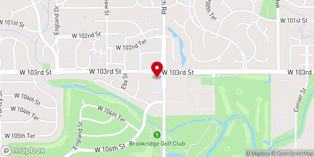 Map showing location of Grace Church - North Overland Park Campus