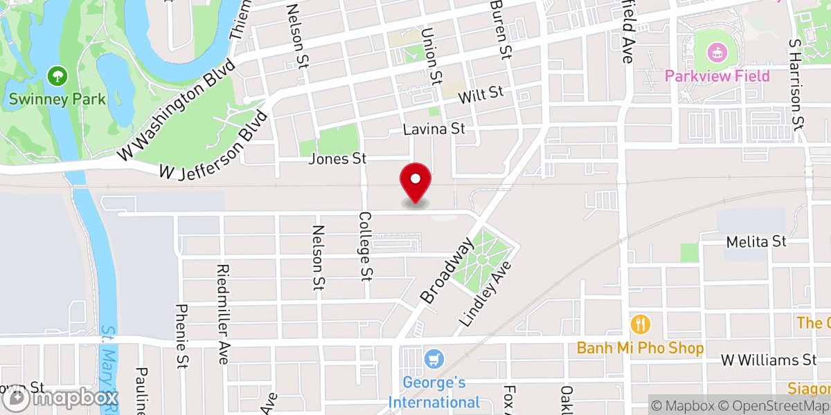 Map showing location of PrayerWorks