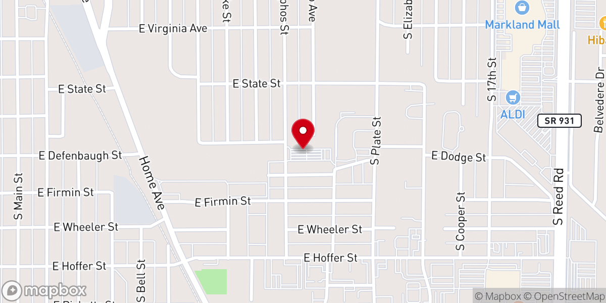 Map showing location of Judson Road Christian Church Inc