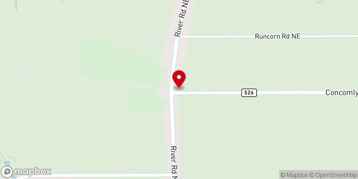 Map showing location of Salem Missionary Baptist Church