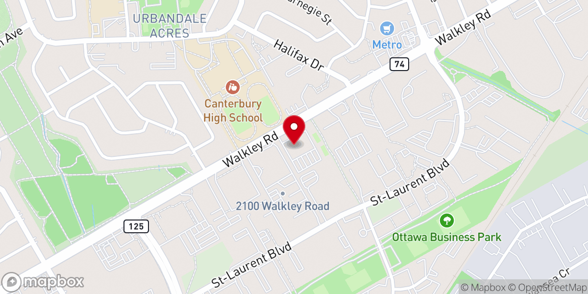 Map showing location of Ottawa Masonic Centre