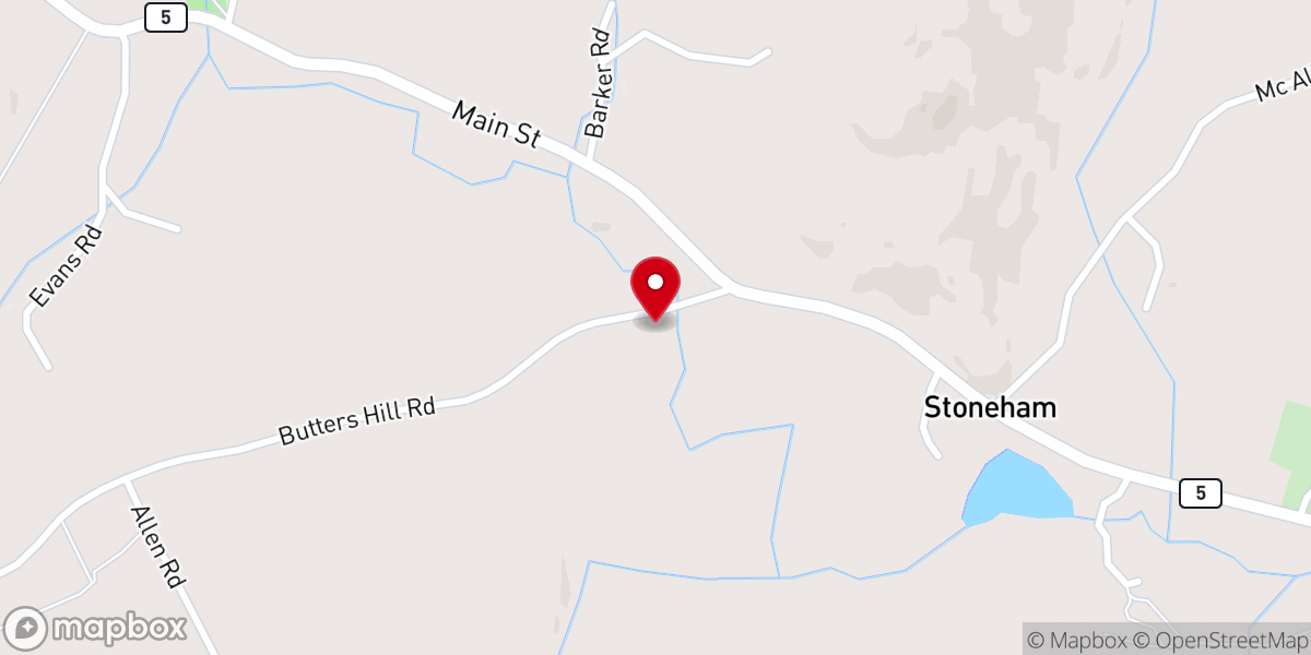 Map showing location of Stoneham Town Office
