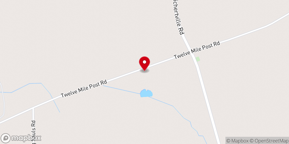 Map showing location of Ebeneezer Church