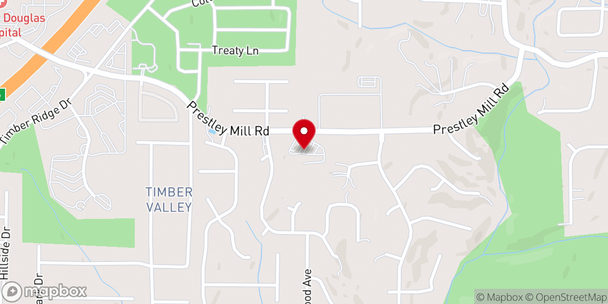 Map showing location of St Theresa Catholic Church