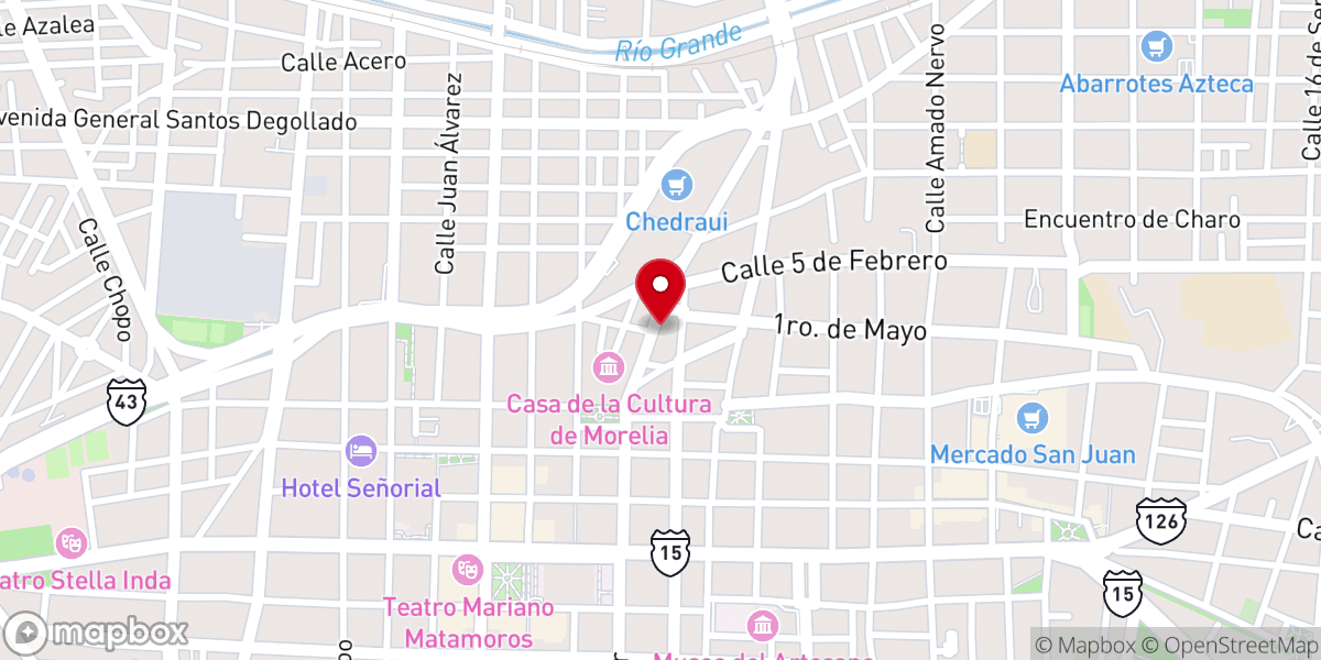 Map showing location of Iglesia Cristiana Rey de reyes