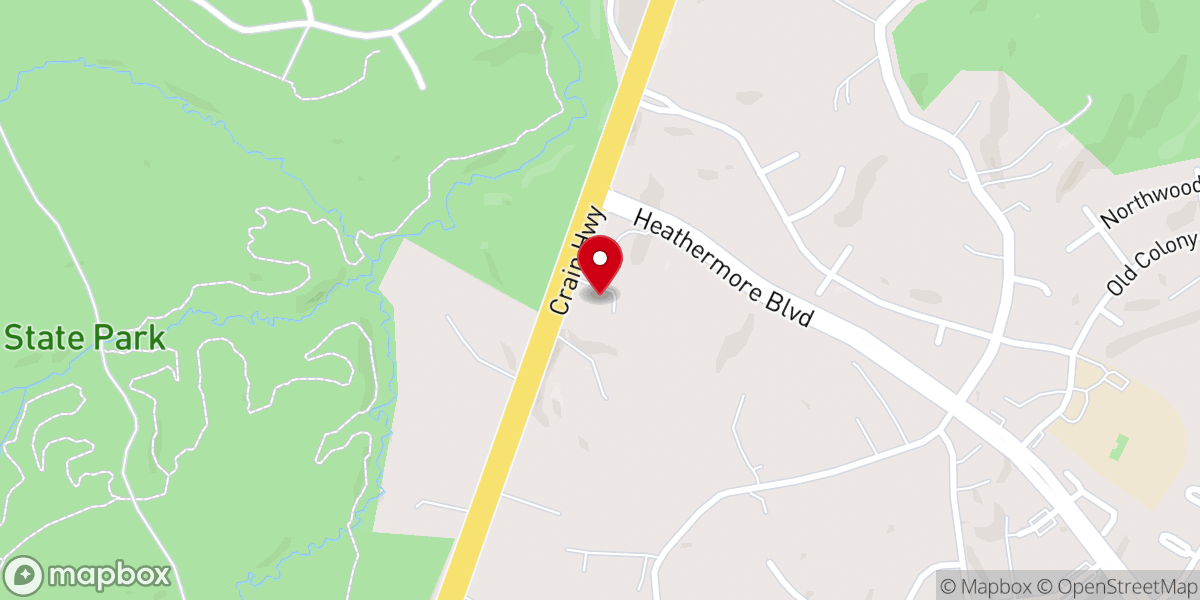 Map showing location of Calvary Baptist Church