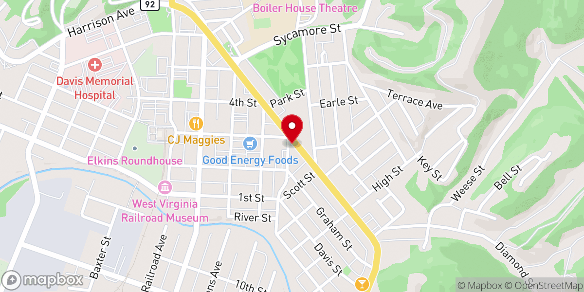 Map showing location of Grace Episcopal Church