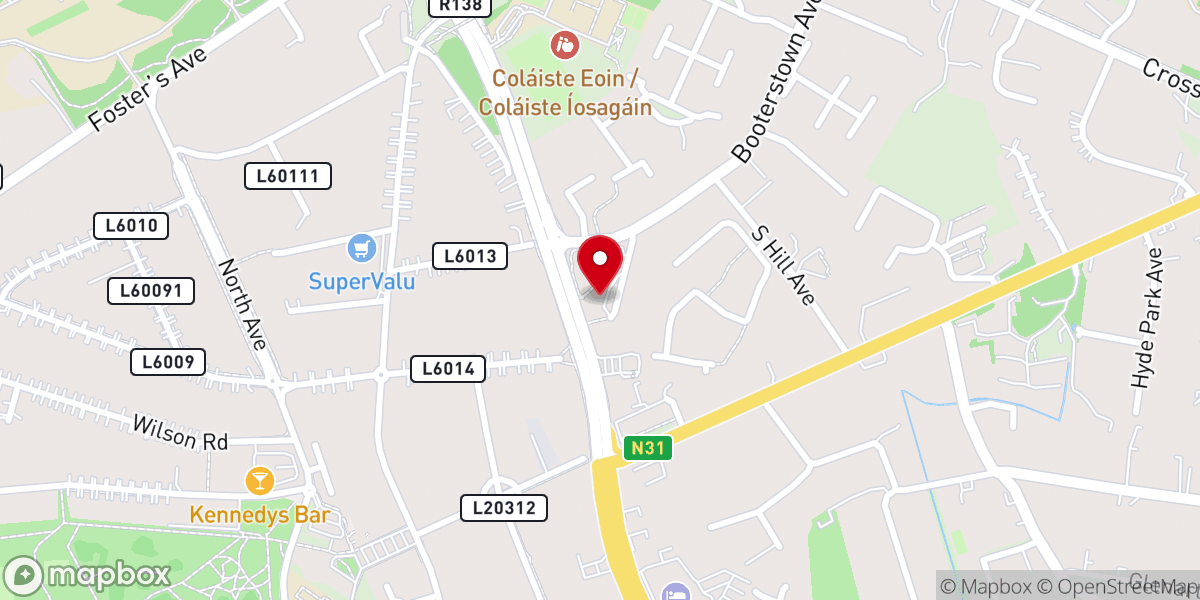 Map showing location of South Hill Evangelical Church