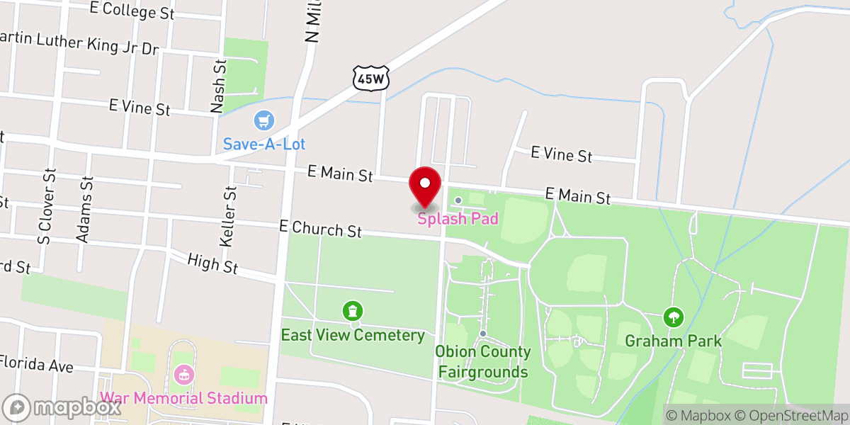 Map showing location of Sunswept Baptist Church