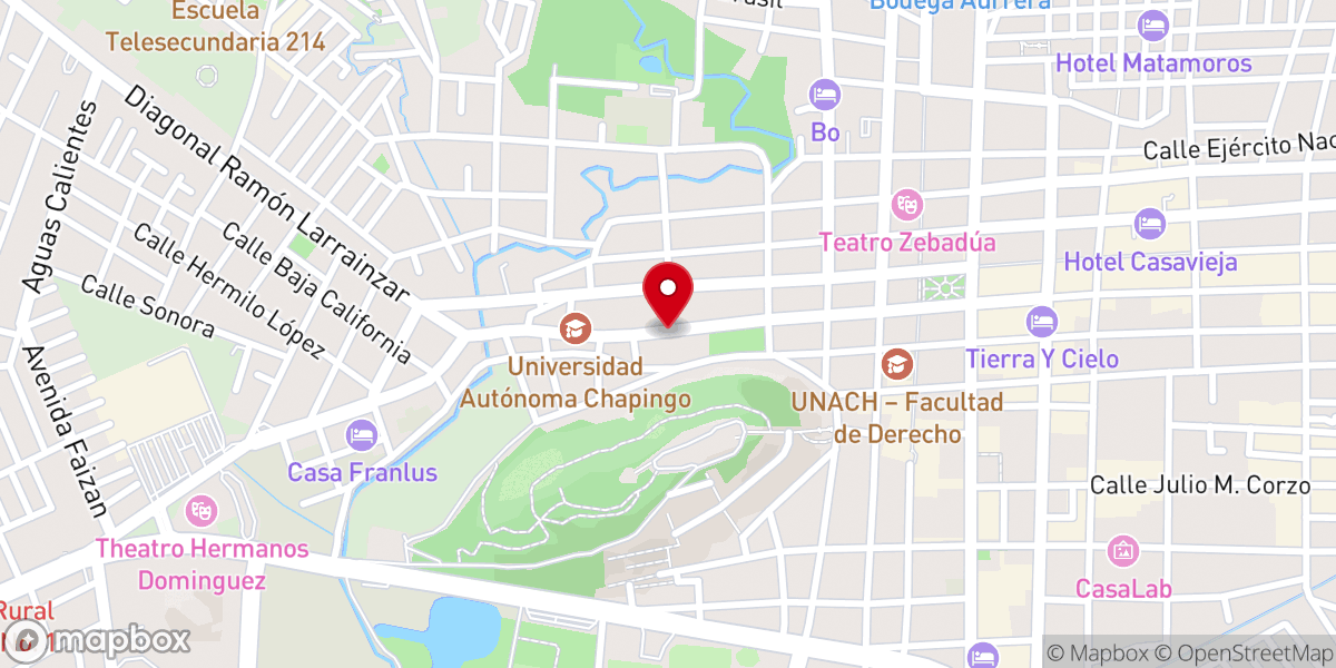 Map showing location of Templo de Nuestro Señor del Calvario