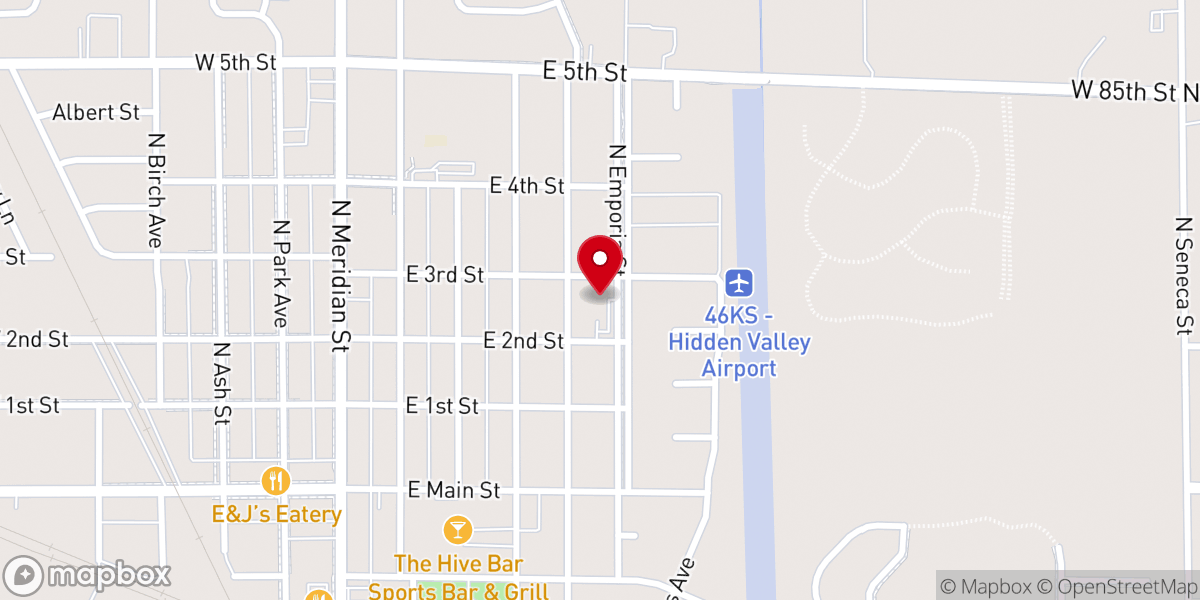 Map showing location of Faith Church