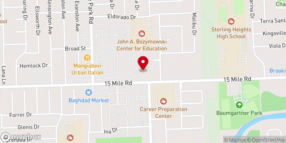 Map showing location of Saint Blase Catholic Church