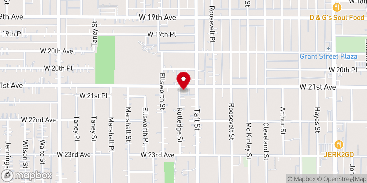 Map showing location of New Bethel Missionary Baptist Church