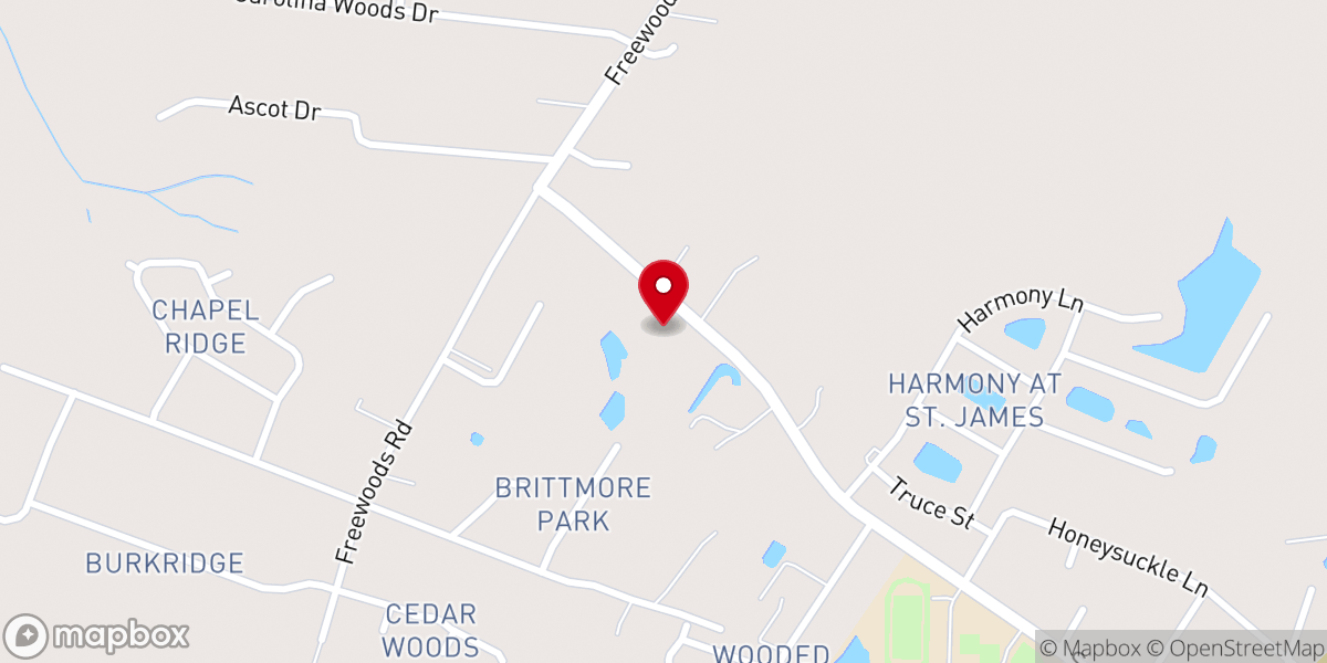 Map showing location of True Deliverance Apostolic Church