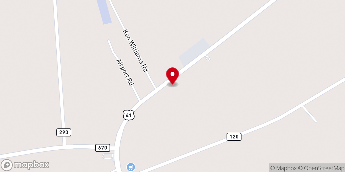 Map showing location of Rockstile Creek Church