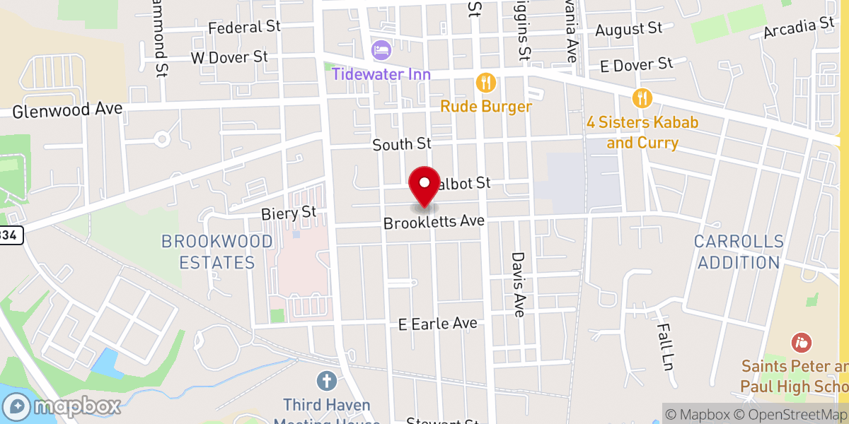 Map showing location of Grace Lutheran Church