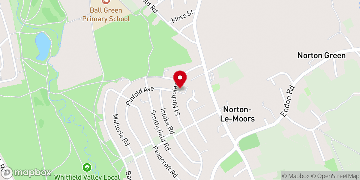 Map showing location of Norton Community Church