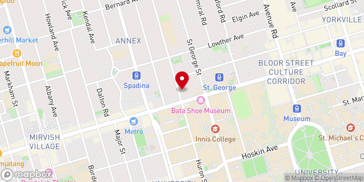 Map showing location of New Hope Fellowship - Toronto Campus