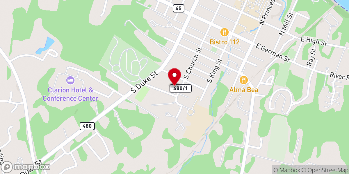 Map showing location of Maple Green Apartments
